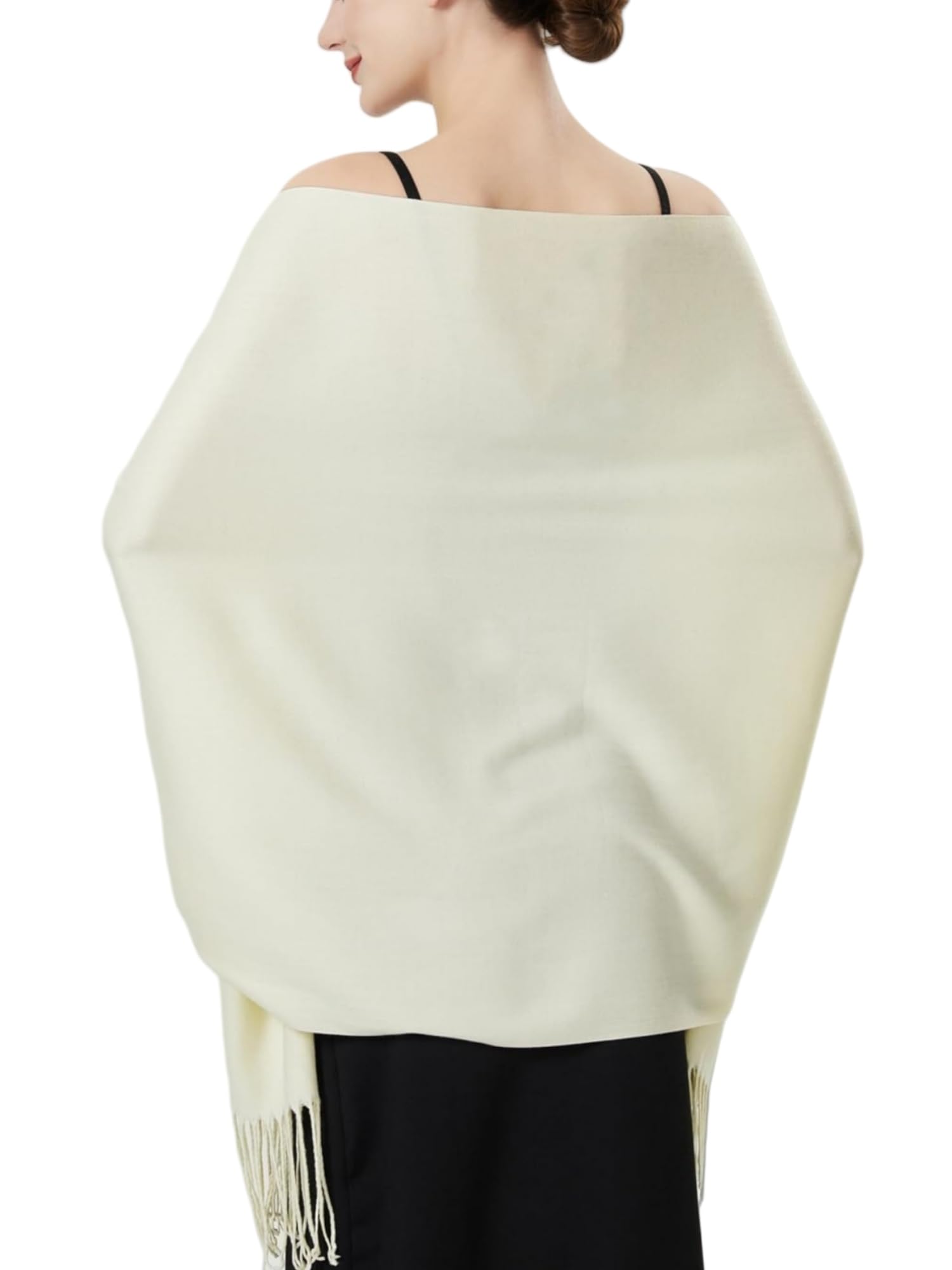 Paskmlna Large Solid Color Pashmina Shawl Wrap Scarf 80 X 27