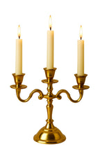 PURESTORY Candle Holder | Mini 3 Arm Taper Candle Holder | Gold Aluminium | Heat Resistant | Candlesticks for Home Decor, Wedding, Party, DinningTable Centerpiece, Church Altar & Festive Occasions