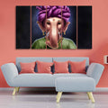VIBECRAFTS Portrait of Ganesha Canvas Wall Painting of Five Pieces For Home|Office|Living Room|Gift (PTVC5Pcs4_8719)