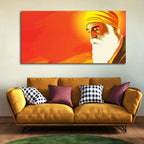 VIBECRAFTS Canvas Paintings for Living Room Drawing Room Shri Guru Nanak Dev Canvas Wall Painting Fitted With Wooden Frame For Home | Office | Living Room | Gifts (PTVCH_2510)