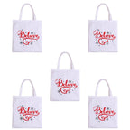 Mayatra's Organic Cotton Tote Gifting Bag, Eco Friendly Lightweight Reusable Grocery Shopping Cloth Bags,Christmas Gift… (Believe_5)