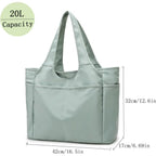 Voroly Tote Bag Women Casual Handbag Shoulder Bag Purses with Zipper and Pockets for Work School Gym Travel Shopping (GREEN)