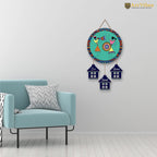 Artvibes Warli Dancing Art Wooden Wall Hanger for Home Decor | Living Room | Decoration Wall Hanging Items | Handcrafted Art | Aesthetic Wooden Decor | Aesthetic Wall Art | Ideal Gifts (WH_7206N)