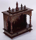 Jodhpur Handicrafts MDF Wood Home Temple Temple Pooja Cupboard for Home Pooja Mandir for Home Big Size 6 Feet (18 inch x 9 inch x 22 inch, Brown)