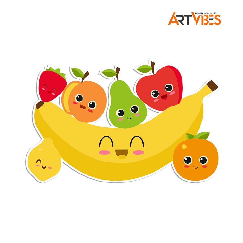 Artvibes Fridge Magnet Fruits Decorative Item for Refrigerator|Almirah|Washing Machine(RM_7083)