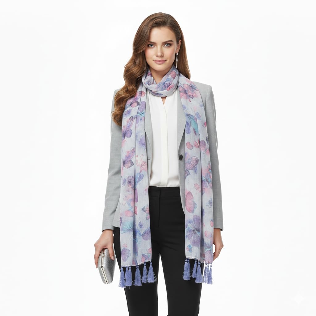 SAHIL SCARF Premium Multicolor Fancy Scarf Lightweight & Comfortable for All Seasons (180x55CM)