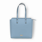 The Gusto Beyond Plus - Premium Vegan Leather Tote Bag for Women, Big Size, Blue | Stylish Handbag for women with Zip Closure | Fit for Office Bag, College, Travel Use | Handcrafted in India