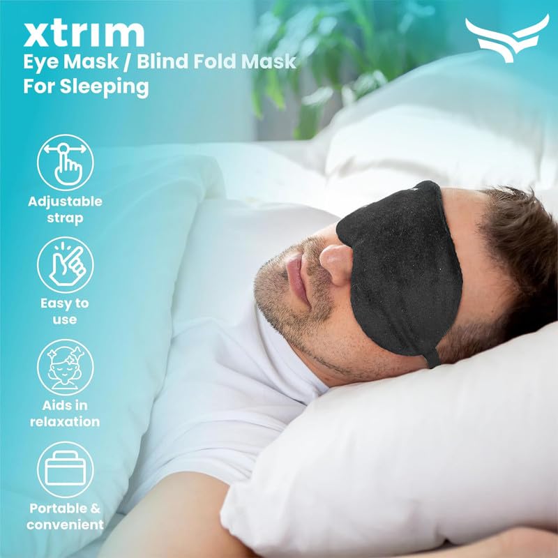 DOLTAS Travel Neck Pillow - 100% Memory Foam Neck Support Pillow for Flight Travel, Adjustable Velcro Straps, Includes Eye Mask & Noise Isolating Ear Plugs with Free Travel Pouch | Velvet Black