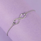Clara 925 Sterling Silver Infinity Adjustable Bracelet Gift for Women