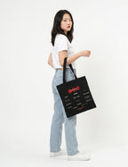 The Korhean Store Arirang World Tour What is your Love Song Black Tote for College, Travelling, Shopping, Office, Beach & Daily Use, Ecofriendly & Reusable, Premium Canvas Cotton