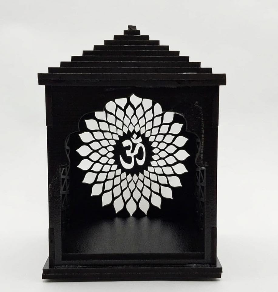 ATTRACTIVE CRAFT STORE MDF Temple for CAR Dashboard and Home Decor (Black)