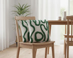 Furnistitchs Premium Decorative Throw Cushion Pillow Cover Boho Home Decor - Living Room Bedroom Couch Sofa Cushion Covers 16 inch x 16 inch (1, Green Zigzag)