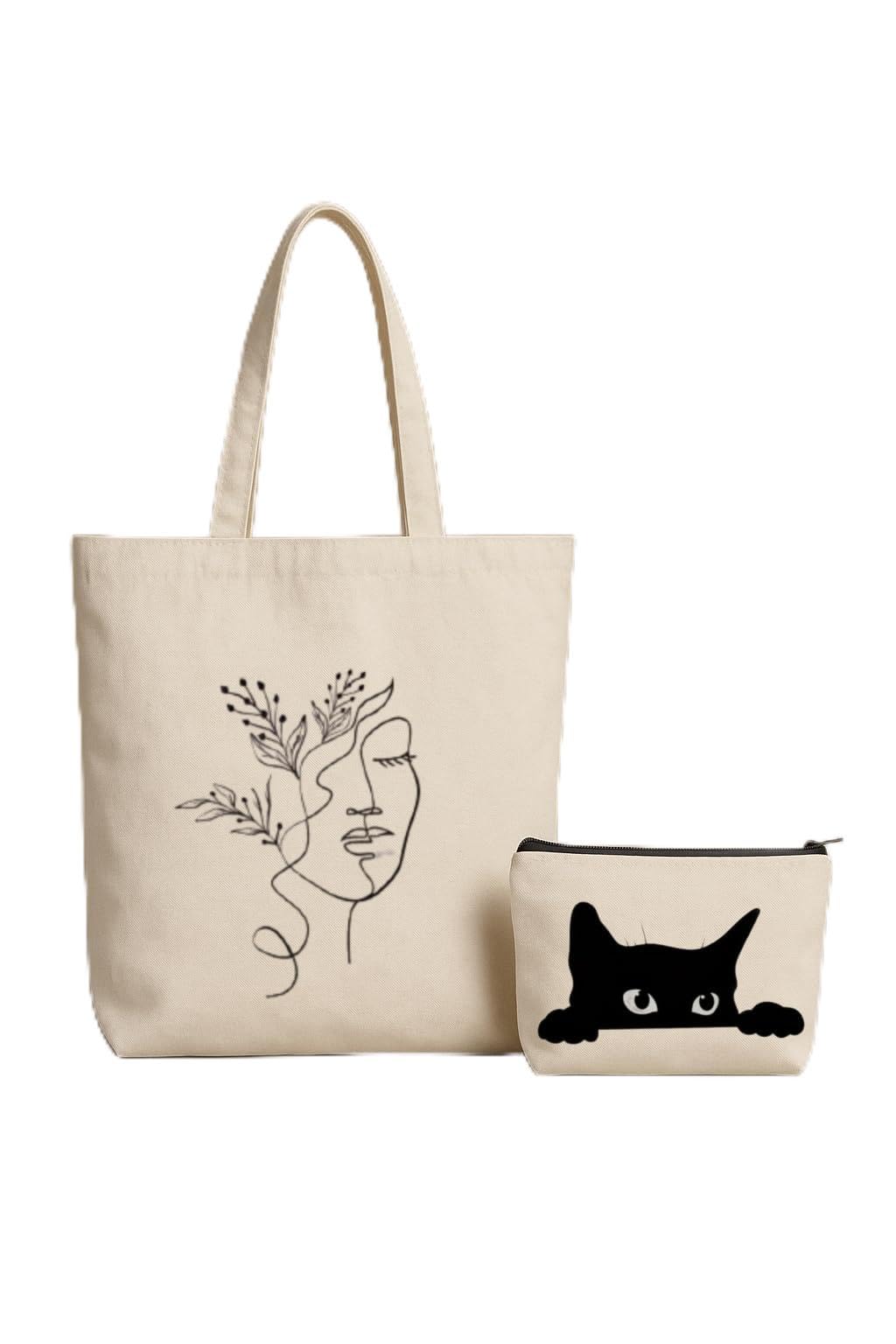 IRON CORE Canvas Tote Bag Casual Work Shoulder Handbags | Multi-Purpose Bag |Sturdy Canvas Bag with Large Capacity | Shopping Bag for Office, College & Daily Use