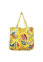Yda fashion Quilted Cotton Tote Bag for Women & Men, 3 Layer Shopping Bag, Printed Reusable Grocery Tote, Lightweight Multipurpose Shoulder Handbag for Daily Use