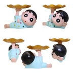SRJMH Shinchan Key Holder Resin Statue Candy Bowl Holder,Cartoon Figurine Decorative Showpiece for Home, Office, Bookshelf, Bedroom & Living Room Decor.
