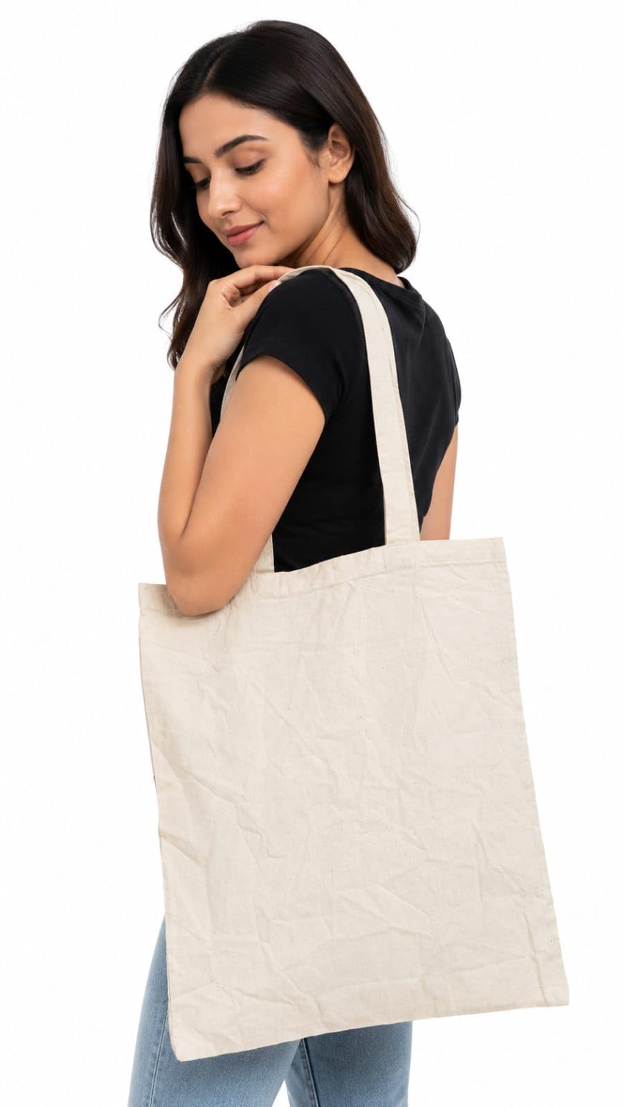 Cotton Bag/Tote Bag/Carry Smart Live Green/Your Everyday Eco Bag/Simple, Strong, Sustainable
