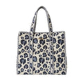 LOOMARTE Quilted Cotton Printed Tote Bag for Women & Girls - Cream