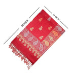 EKAN Printed Soft and Warm Stoles For Winter Season Use for Girls and Women for Gifting (Ambi Printed Stole Red)