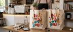Inspirational Quotes Reusable Tote Bags | 100% Organic Cotton Shopping/Grocery Tote Bags For Women Office College Grocery,Vegetable Bags Market, Canvas Bag 15kgs Capacity (BE TRUE)