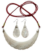 Mother of Pearl Shell Jewelerty | MOP necklace |Trendy MOP Shells Choker and Earring Set | SEA SHELL NECKLACE | Seashell jewelry| sea shell earring | gift for valentine,birthday| pack of 2 | handmade (DESIGN D1)