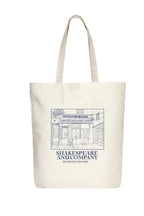 THE UMBRELLA STORE Tote bag, Cotton tote bag with pocket inside (Shakespear and co)