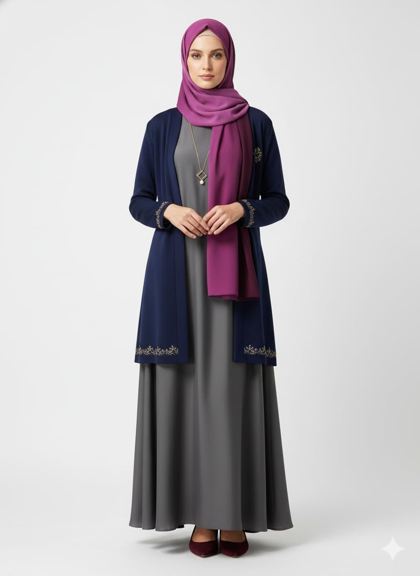 SAHIL SCARF Women Hijab Scarf 180x70cm Chiffon Georgette Lightweight Soft Fabric Easy to Drape with Burqah Abaya and Modest Dress