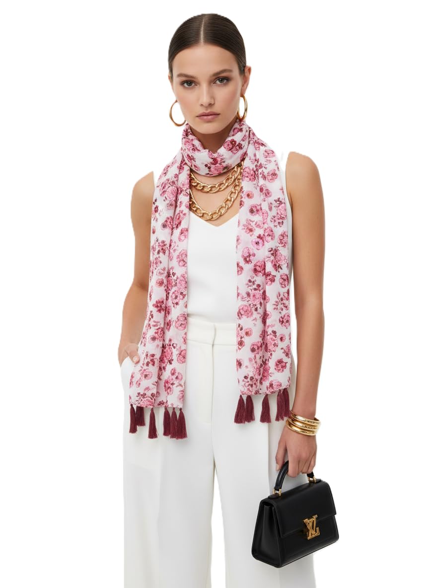 SAHIL SCARF Premium Multicolor Fancy Scarf Lightweight & Comfortable for All Seasons (22x72inch)
