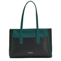 Fargo Urbane Black Tote Bag for Women | Large Vegan Leather Handbag with 16-Inch Laptop Compartment, RFID Pockets, Zip Closure | Stylish Office, Travel Tote | Made in India