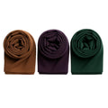 Trending Plain Chiffon Georgette Fancy Hijab/Scarves/Shawl/Stoles/Duppatta Combo of 3 Muslim Women Malaysian Soft College Girls Abaya Scarf Collection (Brown,egg plant, Navy Blue)