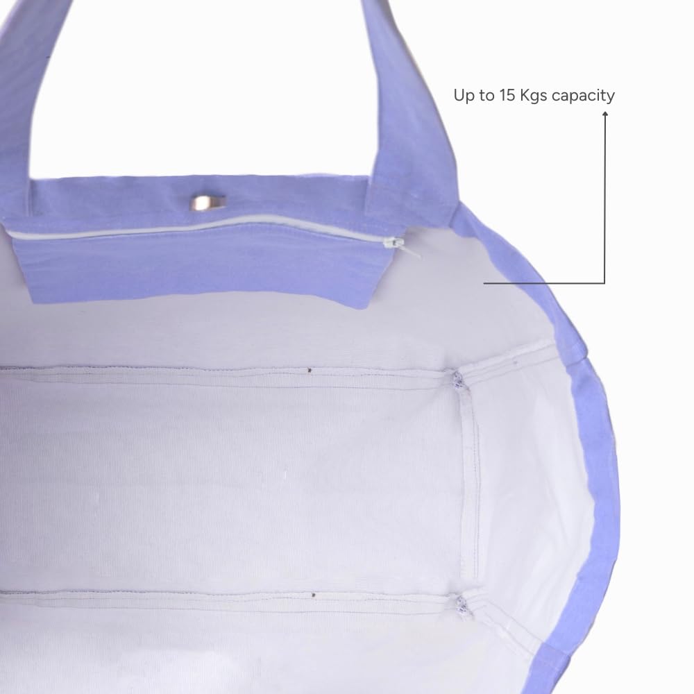 Eco Right Large Canvas Tote Bags for Women, Beach Bags, Travel Bag for Women with Outer Pockets & Inner Zipper Pocket