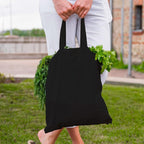 Encasa XO Cloth Tote Bag (Pack Of 2) - Black Colour Canvas Cotton Bag | Reusable-Multi-Pack With Extra Strong 13 Handle | Holds 15 Kgs | Multipurpose Grocery Carry Bag For Men & Women, Casual