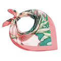 Hair Drama Co. Tropical Flora Print Bandana Head Scarf for Women | Silk Satin Head Wrap Bandana Scarves | Boho Style Statement Headband Stylish Design | All Day Wear Scarves | Hair Scarf Accessories