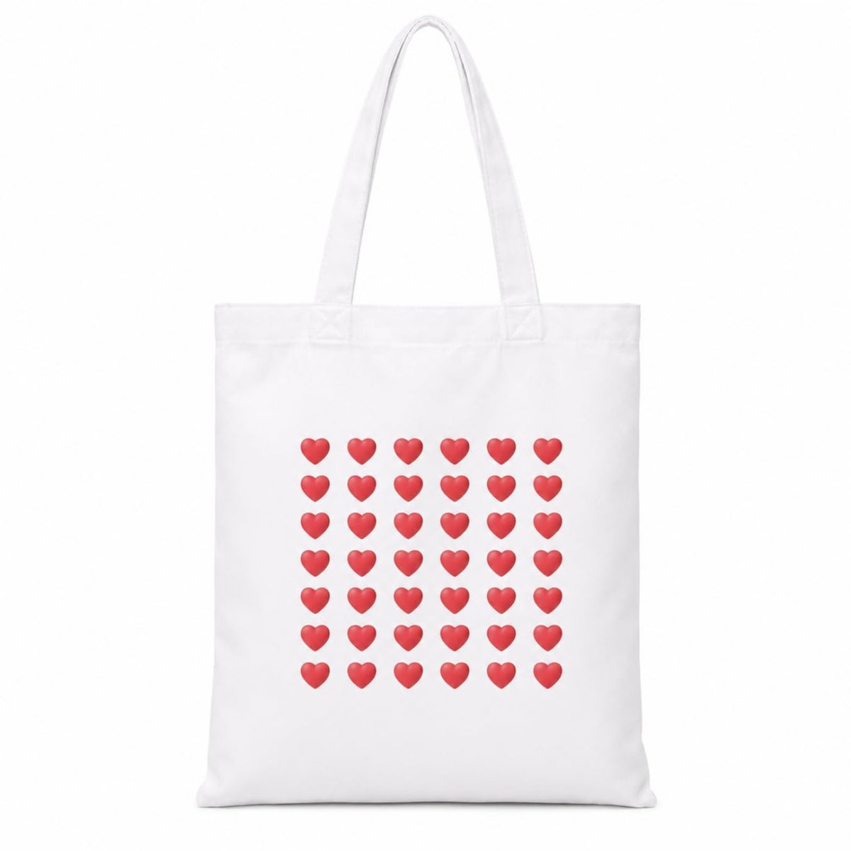 Adorvue Premium Reusable Minimal Heart Art Printed Tote Bag Stylish Eco-Friendly Cotton Handbags, Canvas Bags for College, Shopping, Office, Travel, Grocery Runs, Beach Day and Casual Outing Pack of 2