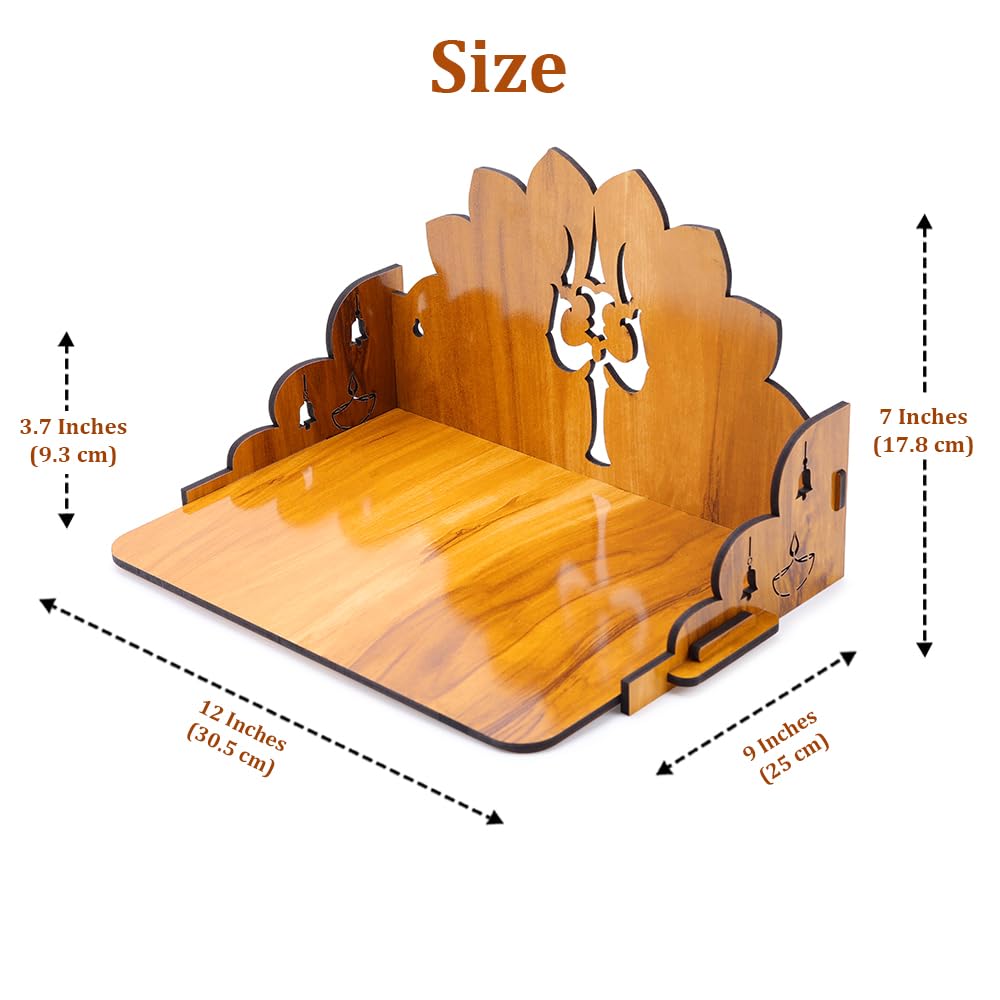 Sehaz Artworks Pooja Stand for Home | Pooja Mandir for Home | Temple | Wooden Temple | Puja Mandir | Wall Mounted | Wooden