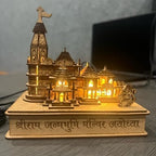 LASER ART Ram Mandir Ayodhya Illuminated Model Janaki Temple in Standard View.