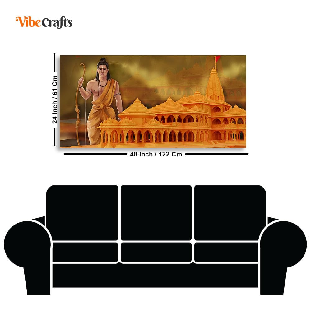 VIBECRAFTS Canvas Paintings for Living Room Drawing Room Hindus Canvas Wall Painting Fitted With Wooden Frame For Home | Office | Living Room | Gift (PTVCH_2828)