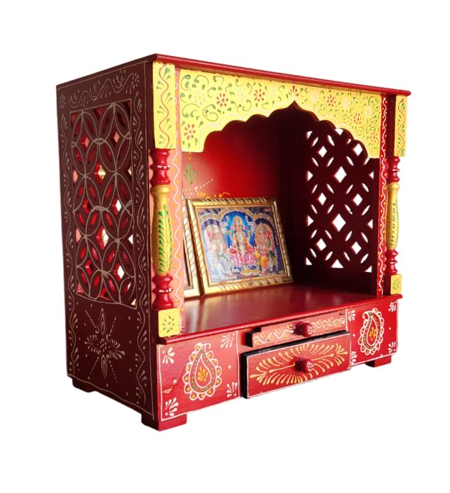 Kamdhenu Art and Craft Wooden Temple/Home Temple/Pooja Mandir/Pooja Mandap/Temple