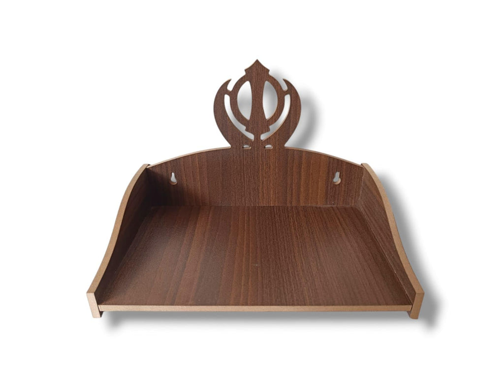 Beautiful Wooden Sikh Guru Mini Khanda Temple for Home, Office and Student Hostel Mandir