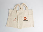 PAPER CRAFT Hand Bag Natural Cotton Carry Bag | Washable Reusable Tote with Comfortable Handles for Shopping, Grocery, Travel, Work, School, Gift Packaging| Daily Convenience(Off White)