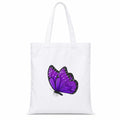 Adorvue Reusable Butterfly Minimalist Premium Tote Bag Stylish Eco-Friendly Cotton Handbags, Canvas Bags for College, Shopping, Office, Travel, Grocery Runs, Beach Day and Casual Outing Pack of 1