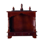 Kamdhenu Art and Craft Hardwood Home Religious Temple (Red_4.3 Inch X 7.8 Inch X 9.4 Inch), Standard