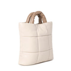 Haute Sauce White Quilted tote bag with Zip Closure for Women & Girls | Bags for women | Trendy, Cute, Fancy, Stylish, Purse, handbag, side bag for ladies | shoulder bag for women | Shopper bag