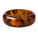 Tiger Amber Glow Resin Chunky Bangle for Women and Girls, size 2.2