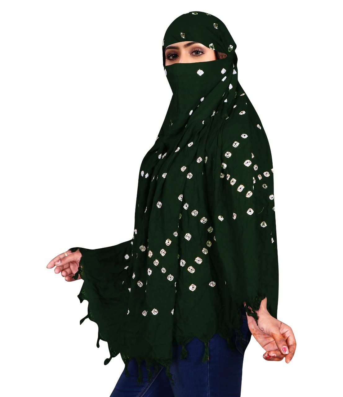 VASTTRAM Women's Pure Cotton Long Scarves Scarf Cum Mask usable for Driver Anti Pollution Full Face Cover With UV Sun Rays Protection