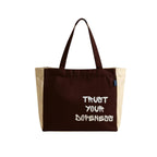 MyBri Studio Cotton Canvas Tote Bag for Women | Premium Reusable Shoulder Handbag with Zip Closure & Inner Zip Pocket | Stylish Everyday Bag for Office, College, Shopping & Travel (Burgundy)