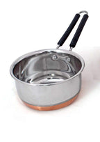 SHOPSIDEX Sauce Pan Tea Maker Milk Coffee pan bhgoni Stainless Steel Copper Bottom Sauce Pan, Flat Base Sauce Pan, Tea Pan, Milk Pan Tapeli Patila, Sauce Pot (500 Ml)