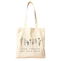 The Purple Tree Grow Through Floral Cotton Classic Tote Bag For Women - Eco Friendly, Reusable Shopping Bag, College Bag, White (Pack Of 1)