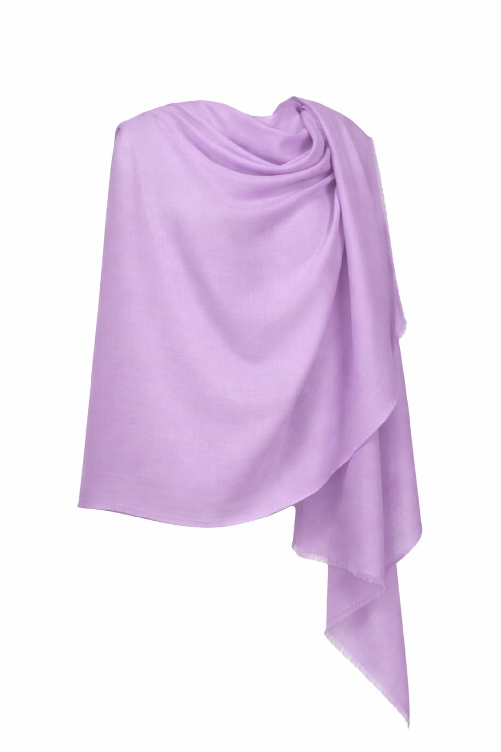 VIC Cashmere Fine Wool Plain Hand-Dyed Stole – Soft, Lightweight Luxury Wrap | Size 70x200cm | VIC-CMS-PLHD04 (Purple)