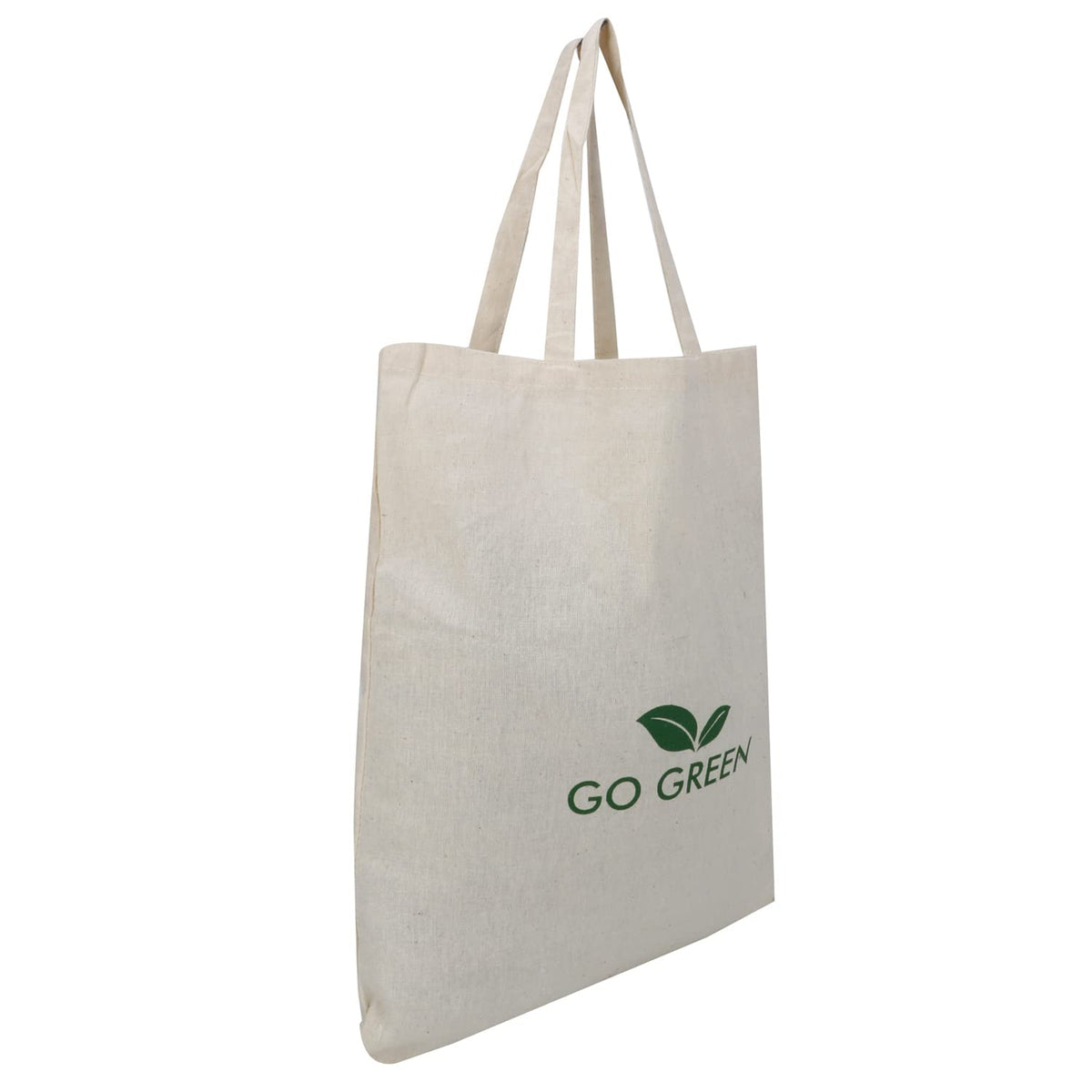 DOUBLE R BAGS Cotton Reusable Cotton Carry Bag | Eco-Friendly Grocery Shopping/Tote Bag. (GreenLife, Pack of 4)