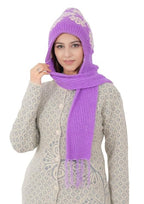 KmCho Purple Woolen Muffler for Women - Soft Warm Winter Scarf - Stylish & Cozy - (Pack of 1)